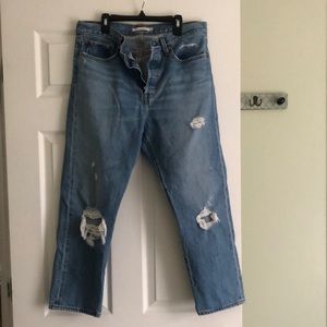 Levi’s wedgie straight leg ripped jeans